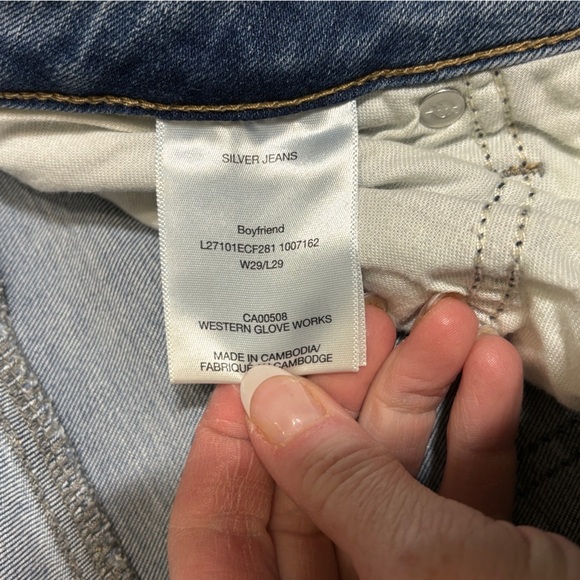 Silver Jeans Blue Boyfriend Distressed Denim - Picture 4 of 4
